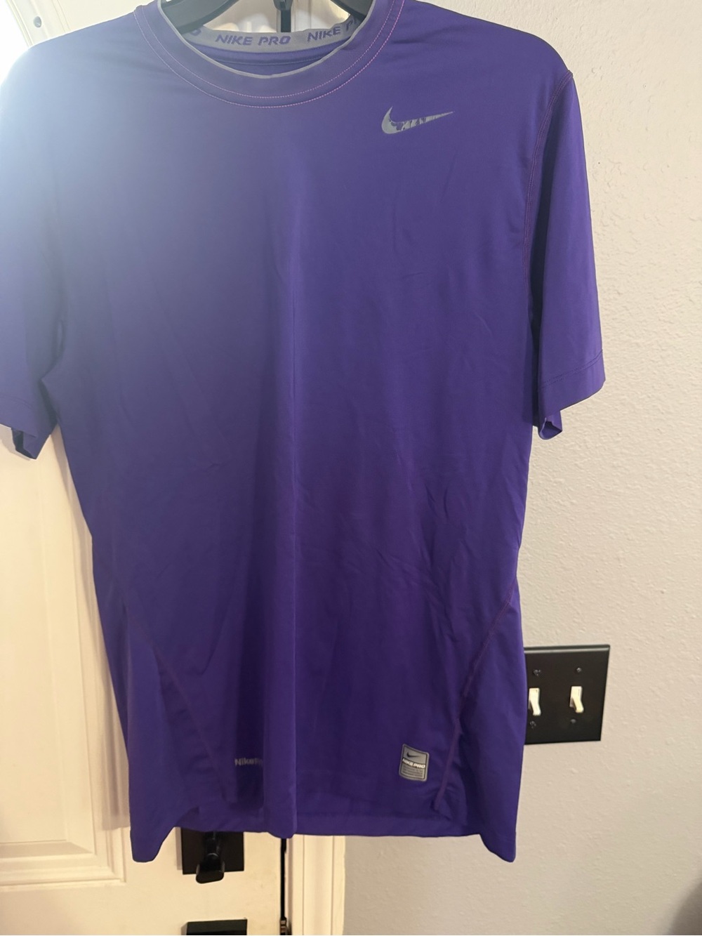 Nike Pro Purple Dri-FIT Short Sleeve Athletic Tee